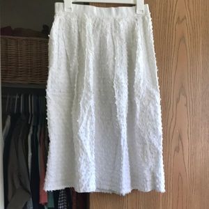 White j crew midi skirt